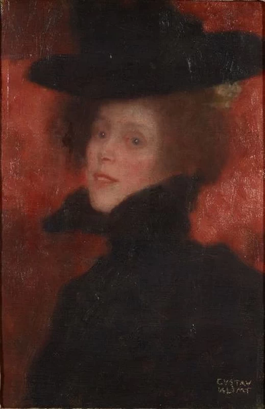 Studio di testa femminile su fondo rosso, 1897 - 189